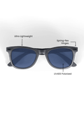 Sprinters Gray Square Polarized Running Sunglasses – UV400, Men & Women